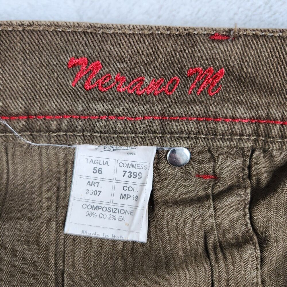 Marco Pescarolo Straight Leg Jeans Mens 56 IT 36x30 Measured Brown 100% Cotton - Picture 5 of 16
